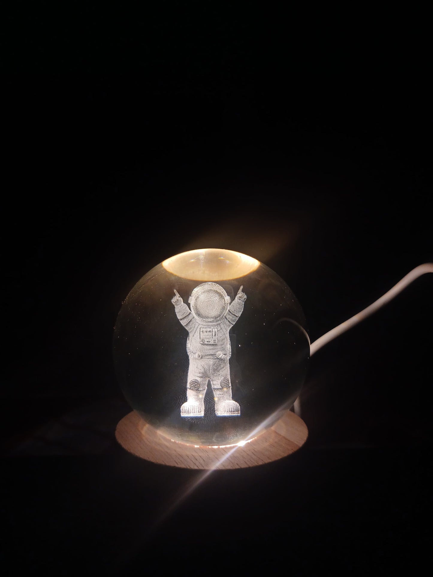 Crystal Astronaut Lamp