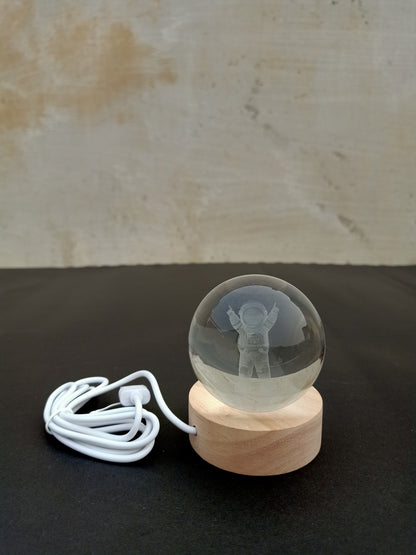 Crystal Astronaut Lamp